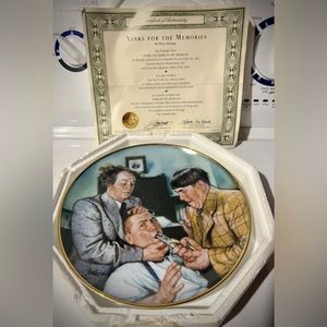 Vintage "The Three Stooges Collectors Plate
"Yanks for the memories"